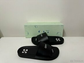 Off-White Pool Slides Black White - 1