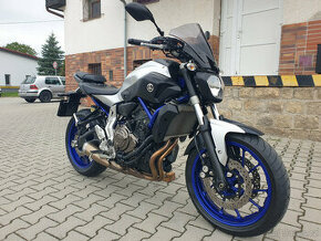 Prodám Yamaha MT-07 RACING BLUE , r. v. 2015,ČR, 14362km