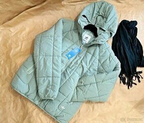 Adidas Originals Puffer Hooded Jacket Zimní bunda, mátová S