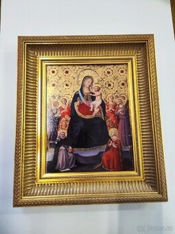 Rámovaná církevní ikona La Madonna col Bambino