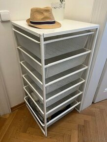 Bílá kovová skříňka / Metal White Drawer Cabinet