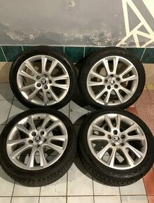 Alu kola Škoda R17 5X112 ZIMNÍ PNEU 225/45 R17 ZENITH