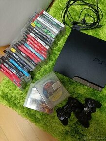 PlayStation 3 + 24 her + 2 ovladače ( PS3 )