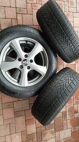 Alu kola VW 7jx16H2 ET42,5x112+zimni pneu - 1