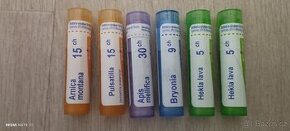 Homeopatika Hekla lava 5CH,arnica 15ch,pulsatilla 15ch,bryon - 1