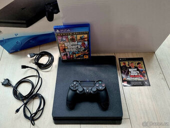 PLAYSTATION 4 SLIM 500GB +GTAV S KRABICÍ TOP STAV