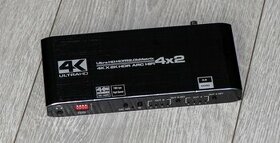 4K rozbočovač HDMI s dálkovým ovládáním; 4-in, 2-out - 1