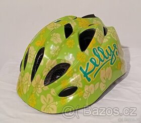 Dětská přilba KELLYS BUGGIE Green Flower (52-56cm)