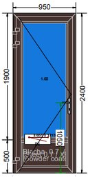 VSTUPNÍ A BALKONOVÉ HLINÍKOVÉ DVEŘE - 1