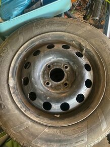 Plechové disky 14” 4x108 a letní pneu 185/65/R14 - 1