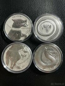 4x1oz stříbrné mince Germania Beast - Fafnir & Fenrir