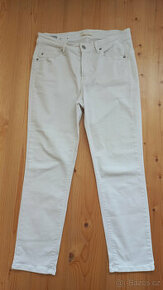 kalhoty, džíny bílé, velikost 40, CAMBIO