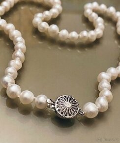 Perlový náhrdelník z pravých perel 7-8 mm
