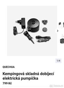 Kempingová skladná dobíjecí elektrická pumpička