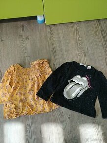 2x triko s dlouhým rukávem Primark vel 86