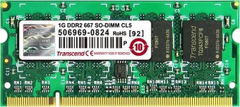 Transcend RAM DDR2 1GB PC2-5300 667MHz