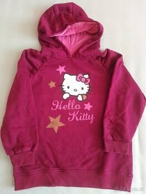 Dívčí vínová mikina Hello Kitty vel.128/134