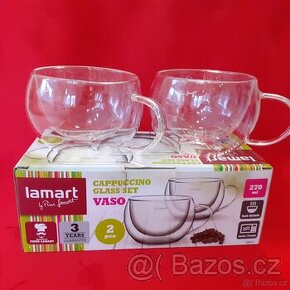 termo hrníčky, sklenice "Lamart"- cappuccino set - nové