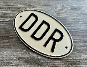 Nepoužitá dobová plechová cedulka DDR - Trabant / Wartburg