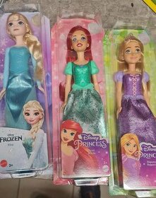 Panenky Mattel: Elsa, Ariel, Locika, Růženka, Jasmina, Sněhu