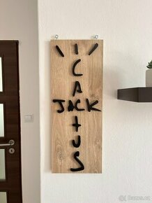 Dřevěné logo Cactus Jack – 3D nástěnná dekorace