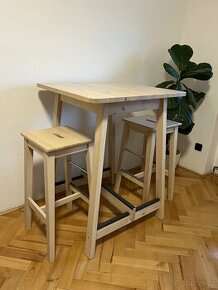 Barový set Ikea NORRÅKER – stůl + 2 barové židle