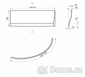 Ravak panel avocado 150 L - 1