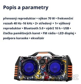 Přenosný reproduktor Sencor Bluetooth - 1