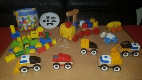 Dřevěné hračky - kostky auto a jiné dle fotek