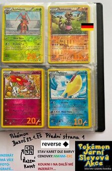 Kusové karty TCG Pokémon STARÉ 5-10LET (ORIGINÁL)