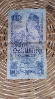 10 Schilling Rakousko 1933 vzácné 1. vydání  stav viz fota , - 1