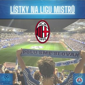 Liga Mistrů - Slovan Bratislava vs AC Milán - 2 lístky