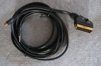 kabel SCART- PS2+ mini jack 3,5mm, propojovací, dl. 3m