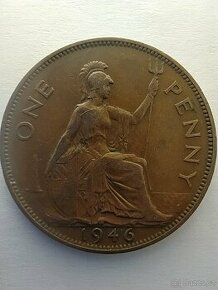 Mince Velká Británie One Penny - 1 Penny 1946 - 1