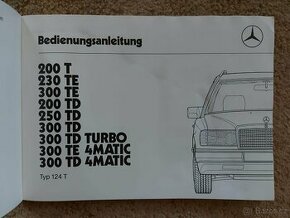 Originální návod k obsluze na Mercedes-Benz, W124T kombi