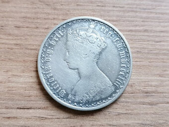 Stříbro 1 Florin 1853 Anglie Velká Británie stříbrná mince