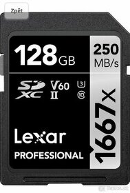 Paměťová karta Lexar Professional 1667x 128 GB SDXC UHS-II