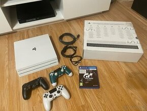 Playstation 4 PRO Bílá edice 1TB, 3 ovladače - 1