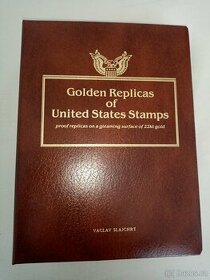 USA repliky známek z 22kt zlata - 1