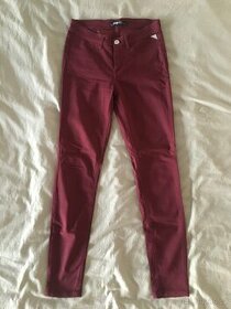 Vínové úzké skinny kalhoty Fishbone - 1