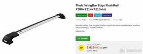 Střešní nosič Thule WingBar Edge FlushRail 7206+7214+7213+ki