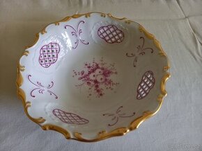 Porcelánový ozdobný servírovací talíř (porcelánka Březová) - 1