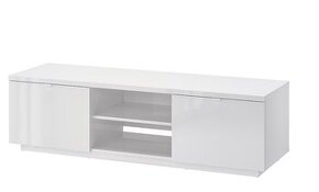 Bílý TV stolek BYAS Ikea