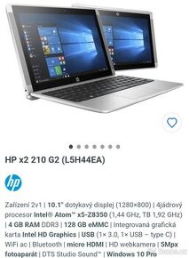 Notebook 2v1 HP x2 210 G2 (L5H44EA) - 1