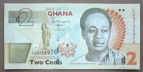 Bankovka, Ghana, 2 cedis, ročník 2015 - 1