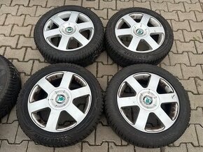 4x al kola 5x112 16 + pneu zimní 205/55 R16