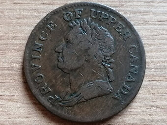 1/2 Penny 1832 Upper Canada koloniální mince Horní Kanada