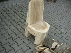 Zahradní židle z jednoho kusu topol. - 1