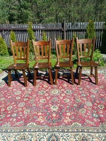 4 X Rustikální dubové židle . - 1