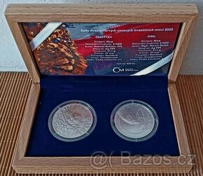 set 2x 1 oz mince Český lev + Orel 2022 - 1